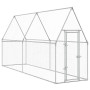 Jaula para gallinas acero galvanizado plateado 400x100x190 cm de vidaXL, Jaulas y habitáculos para animales pequeños - Ref: F...