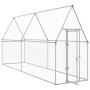 Jaula para gallinas acero galvanizado plateado 400x100x190 cm de vidaXL, Jaulas y habitáculos para animales pequeños - Ref: F...