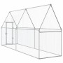 Jaula para gallinas acero galvanizado plateado 400x100x190 cm de vidaXL, Jaulas y habitáculos para animales pequeños - Ref: F...
