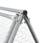 Jaula para gallinas acero galvanizado plateado 400x105x91 cm de vidaXL, Jaulas y habitáculos para animales pequeños - Ref: Fo...