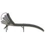 Tumbona con cojín ratán sintético gris claro 55x199x50 cm de vidaXL, Tumbonas - Ref: Foro24-368250, Precio: 130,34 €, Descuen...