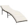 Tumbona con cojín ratán sintético marrón 55x199x50 cm de vidaXL, Tumbonas - Ref: Foro24-368246, Precio: 83,38 €, Descuento: %