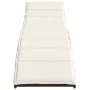 Tumbona con cojín ratán sintético marrón 55x199x50 cm de vidaXL, Tumbonas - Ref: Foro24-368246, Precio: 130,34 €, Descuento: %