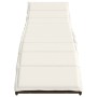 Tumbona con cojín ratán sintético marrón 55x199x50 cm de vidaXL, Tumbonas - Ref: Foro24-368246, Precio: 83,38 €, Descuento: %