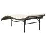 Tumbona con cojín ratán sintético marrón 55x199x50 cm de vidaXL, Tumbonas - Ref: Foro24-368246, Precio: 130,34 €, Descuento: %