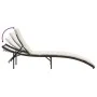 Tumbona con cojín ratán sintético marrón 55x199x50 cm de vidaXL, Tumbonas - Ref: Foro24-368246, Precio: 130,34 €, Descuento: %