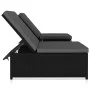 Liegende Gartenstühle mit Tisch, 2 Stück, schwarzes PE-Rattan von vidaXL, Liegen - Ref: Foro24-47402, Preis: 212,95 €, Rabatt: %