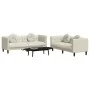 Juego de sofás con cojines 2 piezas terciopelo crema by vidaXL, Sofas - Ref: Foro24-3209264, Price: 524,27 €, Discount: %