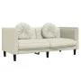 Juego de sofás con cojines 2 piezas terciopelo crema by vidaXL, Sofas - Ref: Foro24-3209264, Price: 524,27 €, Discount: %