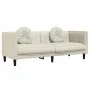Juego de sofás con cojines 2 piezas terciopelo crema by vidaXL, Sofas - Ref: Foro24-3209264, Price: 524,27 €, Discount: %