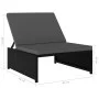 Liegende Gartenstühle mit Tisch, 2 Stück, schwarzes PE-Rattan von vidaXL, Liegen - Ref: Foro24-47402, Preis: 212,95 €, Rabatt: %