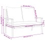 Set de muebles para jardín 3 piezas con cojines madera acacia de vidaXL, Conjuntos de jardín - Ref: Foro24-3211798, Precio: 4...