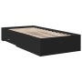 Cama con cajones madera de ingeniería negro 90x190 cm de vidaXL, Camas y somieres - Ref: Foro24-3280434, Precio: 104,53 €, De...