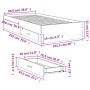 Cama con cajones madera ingeniería gris hormigón 100x200 cm de vidaXL, Camas y somieres - Ref: Foro24-3280422, Precio: 102,84...