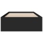 Cama con cajones madera de ingeniería negro 100x200 cm de vidaXL, Camas y somieres - Ref: Foro24-3280420, Precio: 119,66 €, D...