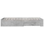 Cama con cajones madera ingeniería gris hormigón 90x200 cm de vidaXL, Camas y somieres - Ref: Foro24-3280429, Precio: 113,23 ...