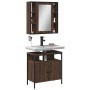 Set de muebles baño 2 pzas madera contrachapada marrón roble de vidaXL, Muebles de baño - Ref: Foro24-3214719, Precio: 124,92...