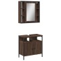 Set de muebles baño 2 pzas madera contrachapada marrón roble de vidaXL, Muebles de baño - Ref: Foro24-3214719, Precio: 124,92...