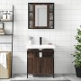 Set de muebles baño 2 pzas madera contrachapada marrón roble de vidaXL, Muebles de baño - Ref: Foro24-3214719, Precio: 124,92...
