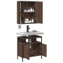 Set de muebles baño 2 pzas madera contrachapada marrón roble de vidaXL, Muebles de baño - Ref: Foro24-3214719, Precio: 124,92...