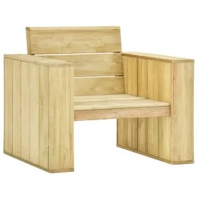 Silla de jardín de madera de pino impregnada 89x76x76 cm de vidaXL, Sillas de jardín - Ref: Foro24-49036, Precio: 105,85 €, D...