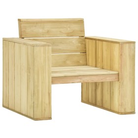 Silla de jardín de madera de pino impregnada 89x76x76 cm de vidaXL, Sillas de jardín - Ref: Foro24-49036, Precio: 106,71 €, D...