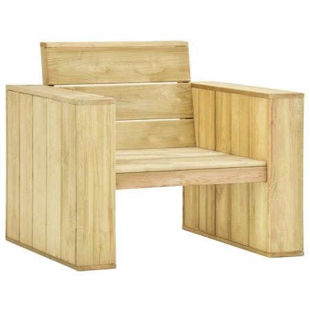 Silla de jardín de madera de pino impregnada 89x76x76 cm de vidaXL, Sillas de jardín - Ref: Foro24-49036, Precio: 106,71 €, D...