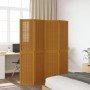 Biombo separador de 4 paneles madera maciza paulownia marrón de vidaXL, Divisores de ambientes - Ref: Foro24-358818, Precio: ...