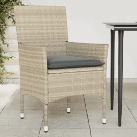 Sillones de jardín con cojines 2 uds ratán sintético gris de vidaXL, Sillas de jardín - Ref: Foro24-368114, Precio: 127,64 €,...