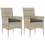 Sillones de jardín con cojines 2 uds ratán sintético gris de vidaXL, Sillas de jardín - Ref: Foro24-368114, Precio: 123,19 €,...