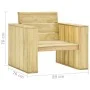 Silla de jardín de madera de pino impregnada 89x76x76 cm de vidaXL, Sillas de jardín - Ref: Foro24-49036, Precio: 105,85 €, D...