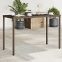 Mesa de jardín superficie vidrio ratán PE marrón 115x54x74 cm de vidaXL, Mesas de jardín - Ref: Foro24-365074, Precio: 65,63 ...