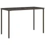 Mesa de jardín superficie vidrio ratán PE marrón 115x54x74 cm de vidaXL, Mesas de jardín - Ref: Foro24-365074, Precio: 74,35 ...