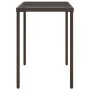 Mesa de jardín superficie vidrio ratán PE marrón 115x54x74 cm de vidaXL, Mesas de jardín - Ref: Foro24-365074, Precio: 74,35 ...