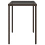 Mesa de jardín superficie vidrio ratán PE marrón 115x54x74 cm de vidaXL, Mesas de jardín - Ref: Foro24-365074, Precio: 65,63 ...