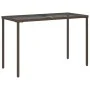 Mesa de jardín superficie vidrio ratán PE marrón 115x54x74 cm de vidaXL, Mesas de jardín - Ref: Foro24-365074, Precio: 74,35 ...