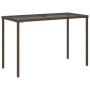 Mesa de jardín superficie vidrio ratán PE marrón 115x54x74 cm de vidaXL, Mesas de jardín - Ref: Foro24-365074, Precio: 65,63 ...
