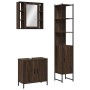 Set de muebles de baño 3 pzas madera contrachapada roble marrón de vidaXL, Muebles de baño - Ref: Foro24-3214744, Precio: 214...