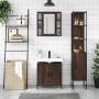 Set de muebles de baño 3 pzas madera contrachapada roble marrón de vidaXL, Muebles de baño - Ref: Foro24-3214744, Precio: 214...