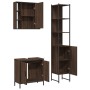 Set de muebles de baño 3 pzas madera contrachapada roble marrón de vidaXL, Muebles de baño - Ref: Foro24-3214744, Precio: 214...