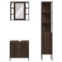 Set de muebles de baño 3 pzas madera contrachapada roble marrón de vidaXL, Muebles de baño - Ref: Foro24-3214744, Precio: 214...