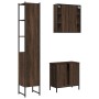 Set de muebles de baño 3 pzas madera contrachapada roble marrón de vidaXL, Muebles de baño - Ref: Foro24-3214744, Precio: 214...