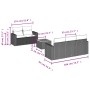 Set de sofás de jardín 6 piezas y cojines ratán sintético negro de vidaXL, Conjuntos de jardín - Ref: Foro24-3256336, Precio:...