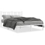 Estructura de cama de metal con cabecero blanca 140x190 cm de vidaXL, Camas y somieres - Ref: Foro24-376373, Precio: 109,29 €...