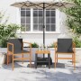 Sillas de jardín 2 uds madera maciza y ratán sintético negro de vidaXL, Sillas de jardín - Ref: Foro24-368708, Precio: 107,40...