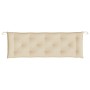 Cojines de banco de jardín 2 uds tela Oxford beige 150x50x7 cm de vidaXL, Cojines para sillas y sofás - Ref: Foro24-361700, P...
