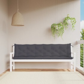 Cojines de banco de jardín 2 uds antracita 200x50x7 cm de vidaXL, Cojines para sillas y sofás - Ref: Foro24-361735, Precio: 8...