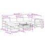 Set muebles jardín con cojines 8 pzas madera maciza pino blanco de vidaXL, Conjuntos de jardín - Ref: Foro24-3250577, Precio:...