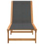 Tumbonas 2 unidades madera maciza de acacia y textileno negro de vidaXL, Tumbonas - Ref: Foro24-3279247, Precio: 307,07 €, De...