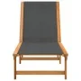 Tumbonas 2 unidades madera maciza de acacia y textileno negro de vidaXL, Tumbonas - Ref: Foro24-3279247, Precio: 301,88 €, De...